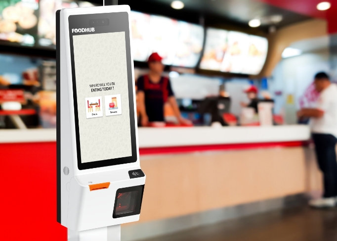 Self-service cafe kiosk for quick and easy ordering