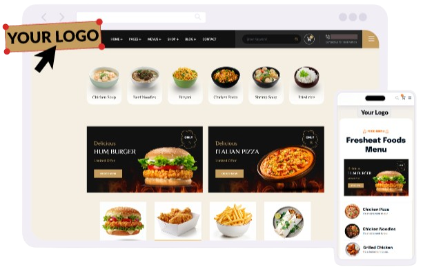 Your own online food ordering website & app